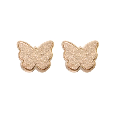 Loisir Stainless Steel Earrings 03L27-00477 Butterflies with Ion Plated Rose Gold
