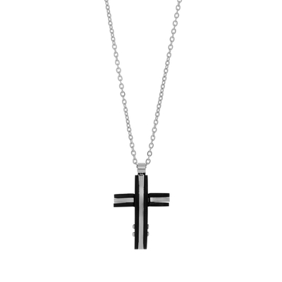 Visetti Stainless Steel Cross AD-KD155 with Ion Plated Black