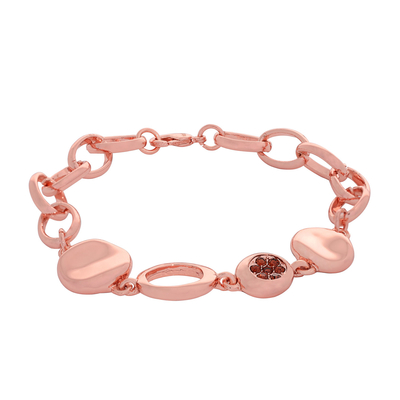 Visetti Bracelet with Rose Gold Brass and Precious Stones (Quartz Crystals). Product Code : AJ-WBR098R