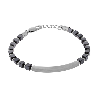 Visetti Stainless Steel Men Bracelet AN-BR019 with Ion Plated Black