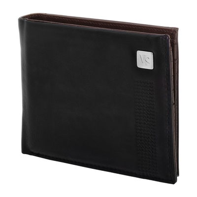 Visetti Black Brown Leather Men Wallet LO-WA021BC