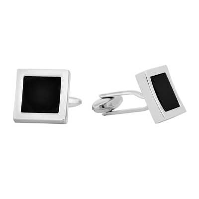 Visetti Stainless Steel Cufflinks MJ-MN016B with Ion Plated Black