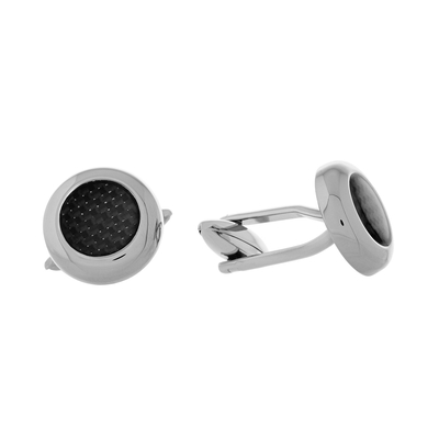 Visetti Stainless Steel Cufflinks MJ-MN024B with Ion Plated Black