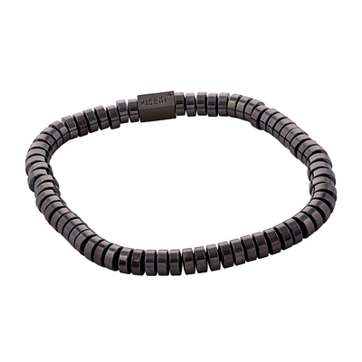 Visetti Stainless Steel Men Bracelet SU-BR002B with Ion Plated Black