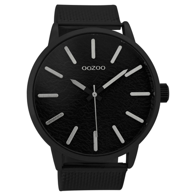 OOZOO Timepieces C9234 gents watch XL with black metallic frame and metal band