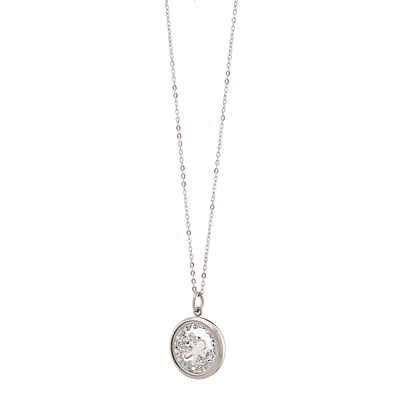 Loisir Stainless Steel Necklace 01L03-00439 Symbols with Precious Stones (Quartz Crystals)