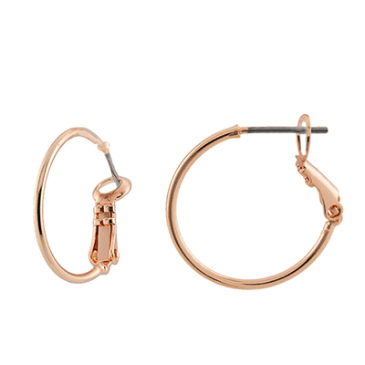 Loisir Earrings Hoops 03L15-00209 with Rose Gold Brass