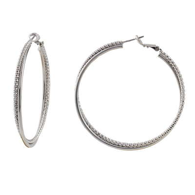 Loisir Earrings Hoops 03L15-00242 with Silver Brass