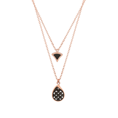 Oxette Stainless Steel Rose Gold Necklace 01X27-00307