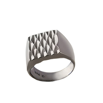 Oxette Sterling Silver Ring 04X01-03513 with Dark Grey Platinum Plating