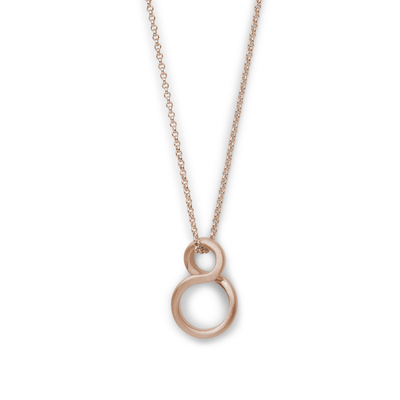 Pilgrim necklace with rose gold plated brass 131814011