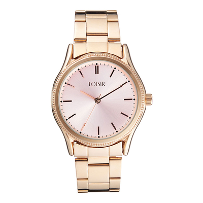 Loisir Watch 11L05-00355 with rose gold case and bracelet.