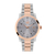 Visetti γυναικείο ρολόι PE-489-SRI με ασημί και ροζ χρυσή ατσάλινη κάσα και μπρασελέ