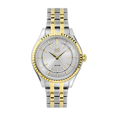 Visetti γυναικείο ρολόι PE-490-SGI με ασημί και χρυσή ατσάλινη κάσα και μπρασελέ