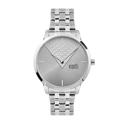 Visetti ladies watch PE-491-SI with silver stainless steel frame and band