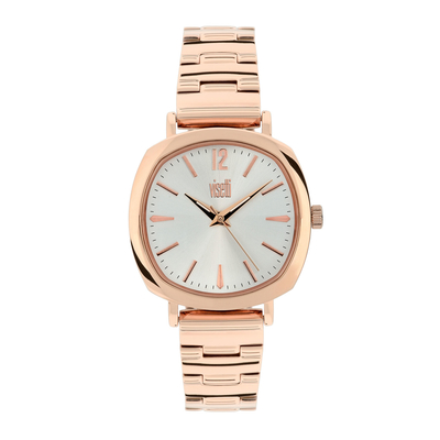 Visetti γυναικείο ρολόι ZE-485-RI με ροζ χρυσή ατσάλινη κάσα και μπρασελέ