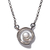 Handmade sterling silver necklace Eight-Necklace-NK-00394 with rhodium plating and semi-precious stones (pearls)