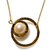 Handmade sterling silver necklace Eight-Necklace-NK-00395 with gold plating and semi-precious stones (pearls)