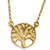 Handmade sterling silver necklace Eight-Necklace-NK-00399 tree of life with gold plating and semi-precious stones (zirconia)