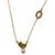 Χειροποίητο κολιέ Eight-Necklace-NK-00400 καρδιά πέταλο από επιχρυσωμένο ασήμι 925ο με ημιπολύτιμες πέτρες (πέρλες)