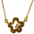 Handmade sterling silver necklace Eight-Necklace-NK-00401 flower with gold plating and semi-precious stones (zirconia)