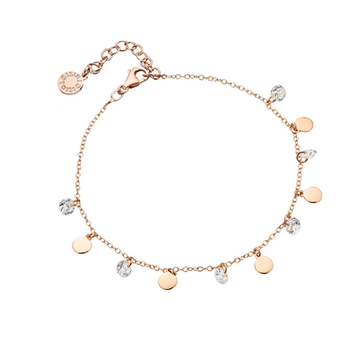 Loisir Bracelet 02L15-00651 with Rose Gold Brass and semi precious stones (quartz crystals)