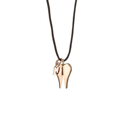 Oxette Stainless Steel Rose Gold Necklace 01X27-00328 charm 2019
