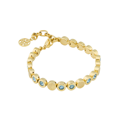 Oxette Gold Stainless Steel Bracelet 02X27-00162 riviera with semi precious stones (quartz crystals)