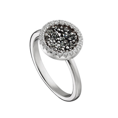 Oxette Sterling Silver Ring 04X01-03566 with Platinum Plating and semi precious stones (zirconia)