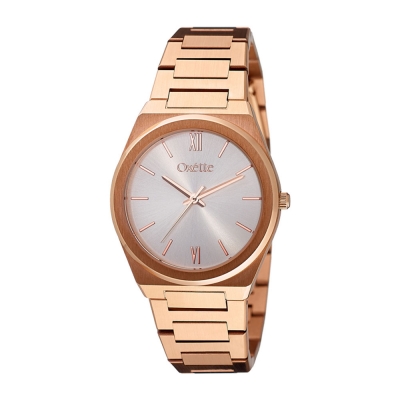 Oxette Stainless Steel Watch 11X05-00679 with rose gold case and bracelet