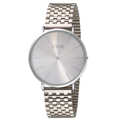 Loisir Watch 11L03-00362 with silver metallic case and stainless steel mesh bracelet