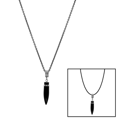 Visetti stainless steel pendant bullet LA-KD014 with silver and black plating