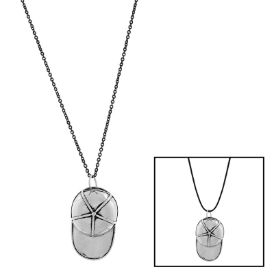 Visetti stainless steel pendant hat LA-KD015 with silver and black plating