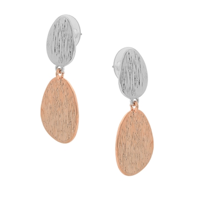 VVisetti Earrings MS-WSC069 with silver and rose gold brass