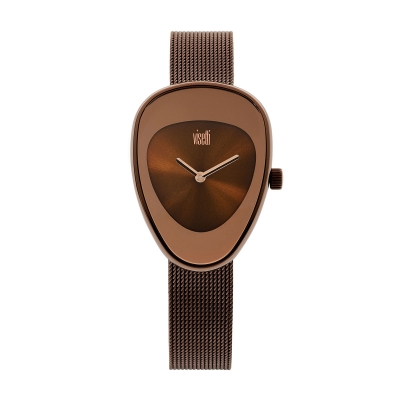 Visetti γυναικείο ρολόι LG-363KK με μπρονζέ καφέ ατσάλινη κάσα και μπρασελέ