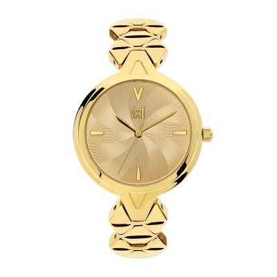 Visetti γυναικείο ρολόι ZE-364GG με χρυσή ατσάλινη κάσα και μπρασελέ
