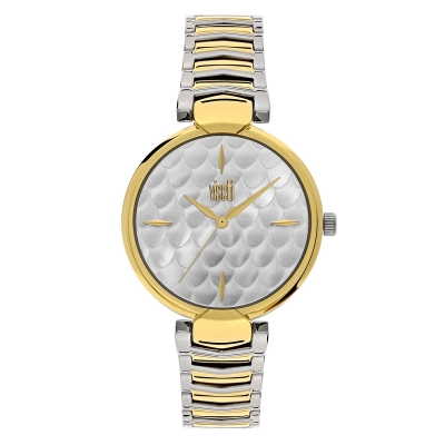 Visetti ladies watch ZE-365SGI with silver and gold stainless steel frame and band