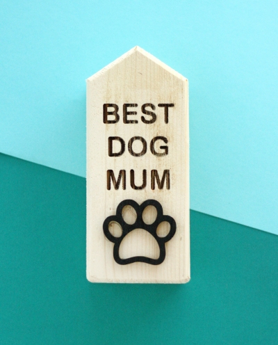 Χειροποίητο γούρι 2021 LifeLikes σπιτάκι ξύλινο best dog mum LifeLikes-03.18.00.000.2141