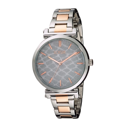 Loisir ρολόι 11L03-00390 με ασημί μεταλλική κάσα και δίχρωμο μπρασελέ από ανοξείδωτο ατσάλι (stainless steel)