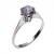 Handmade wedding ring with sterling silver platinum plating and precious stones (zircon) IJ-010477-S