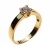 Χειροποίητο δαχτυλίδι μονόπετρο από επιχρυσωμένο ασήμι 925ο με ημιπολύτιμες πέτρες (ζιργκόν) IJ-010480-G