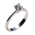 Handmade wedding ring with sterling silver platinum plating and precious stones (zircon) IJ-010487-S