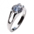 Handmade wedding ring with sterling silver platinum plating and precious stones (zircon) IJ-010488-S