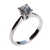 Handmade wedding ring with sterling silver platinum plating and precious stones (zircon) IJ-010489-S