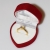 Handmade wedding ring with sterling silver gold plating and precious stones (zircon) IJ-010489-G in gift box