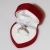 Handmade wedding ring with sterling silver platinum plating and precious stones (zircon) IJ-010491-S in gift box