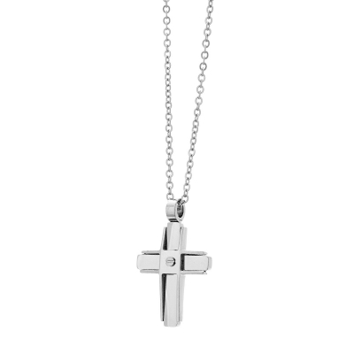 Visetti stainless steel cross AD-KD231 with silver plating