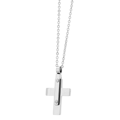 Visetti stainless steel cross AD-KD238 with silver plating
