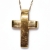 Χειροποίητος ασημένιος σταυρός 925ο με αλυσίδα και κορδόνι σε ματ χρυσή επιμετάλλωση IJ-090001E