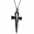 Handmade sterling silver cross 925o with silver chain and cord with mat platinum plating IJ-090010A Image 2